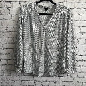 Ann Taylor petite large long sleeve blouse